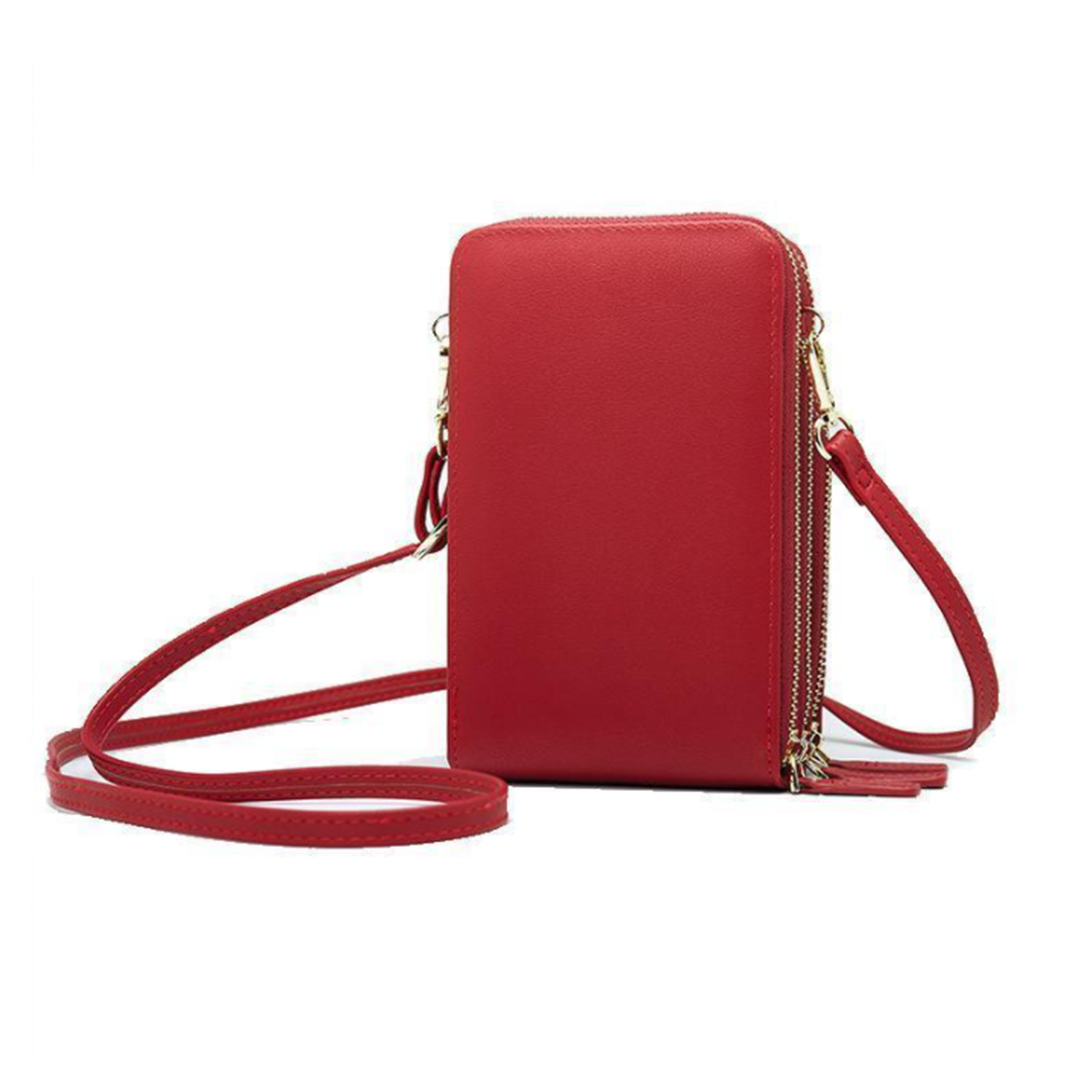 Triple Secure Leather Phone Purse: Elegance Meets Practicality