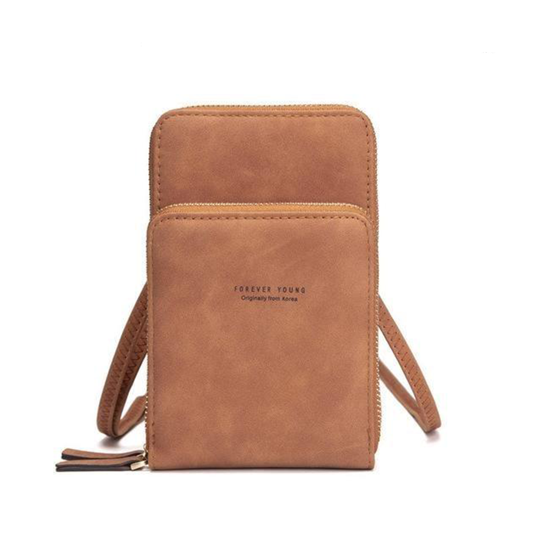 Triple Secure Leather Phone Purse: Elegance Meets Practicality