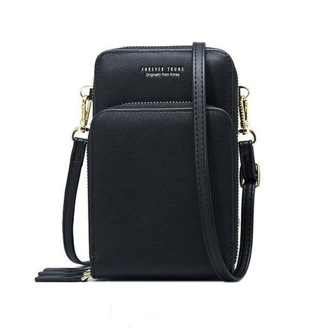 Triple Secure Leather Phone Purse: Elegance Meets Practicality