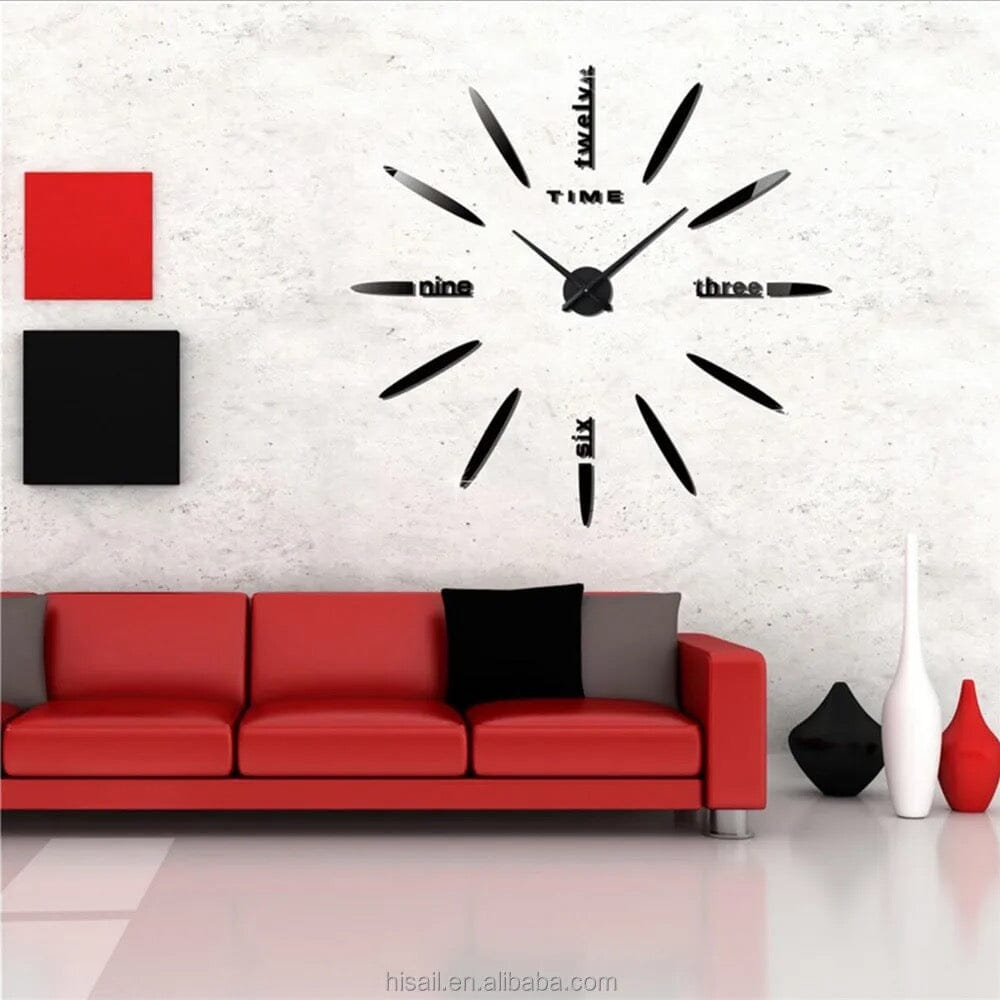 Reloj de pared decorativo 3D minimalista