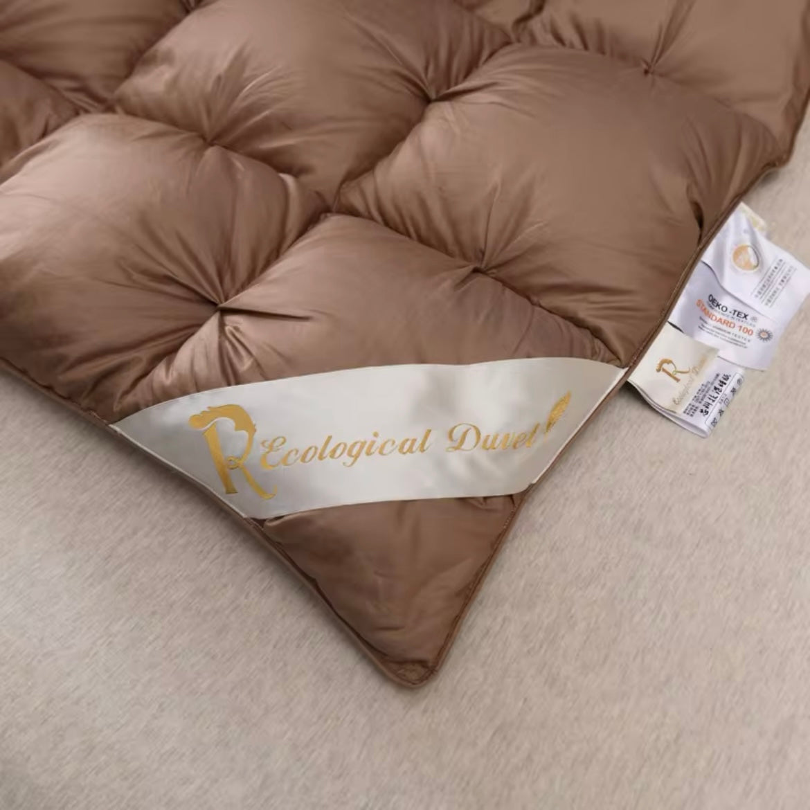 Splendore Brown Goose Down Comforter