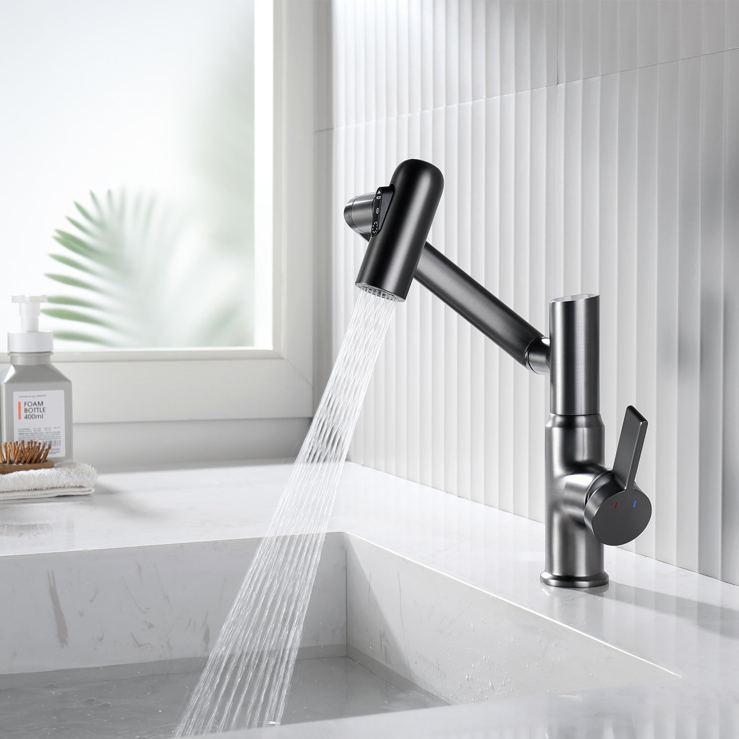 Intelligent Digital Display Bathroom Hot And Cold Basin Faucet