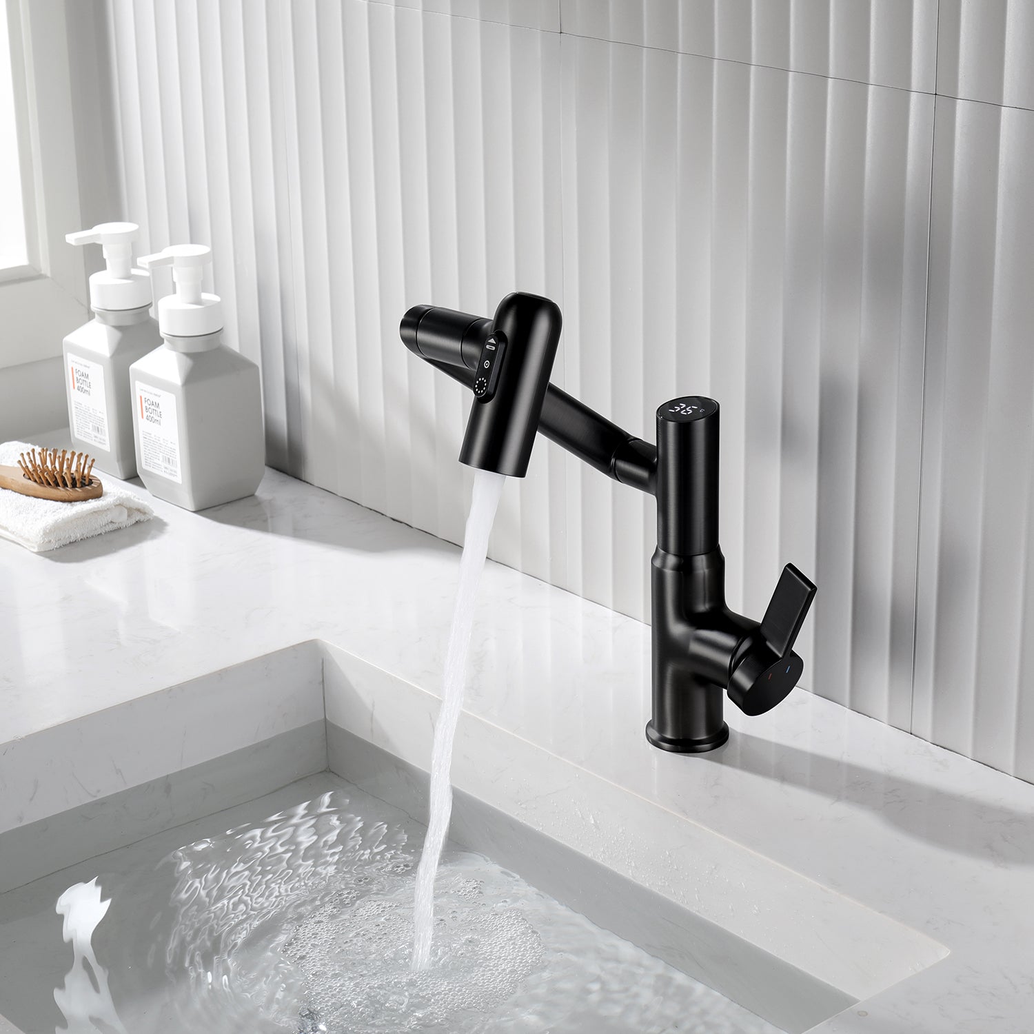 Intelligent Digital Display Bathroom Hot And Cold Basin Faucet