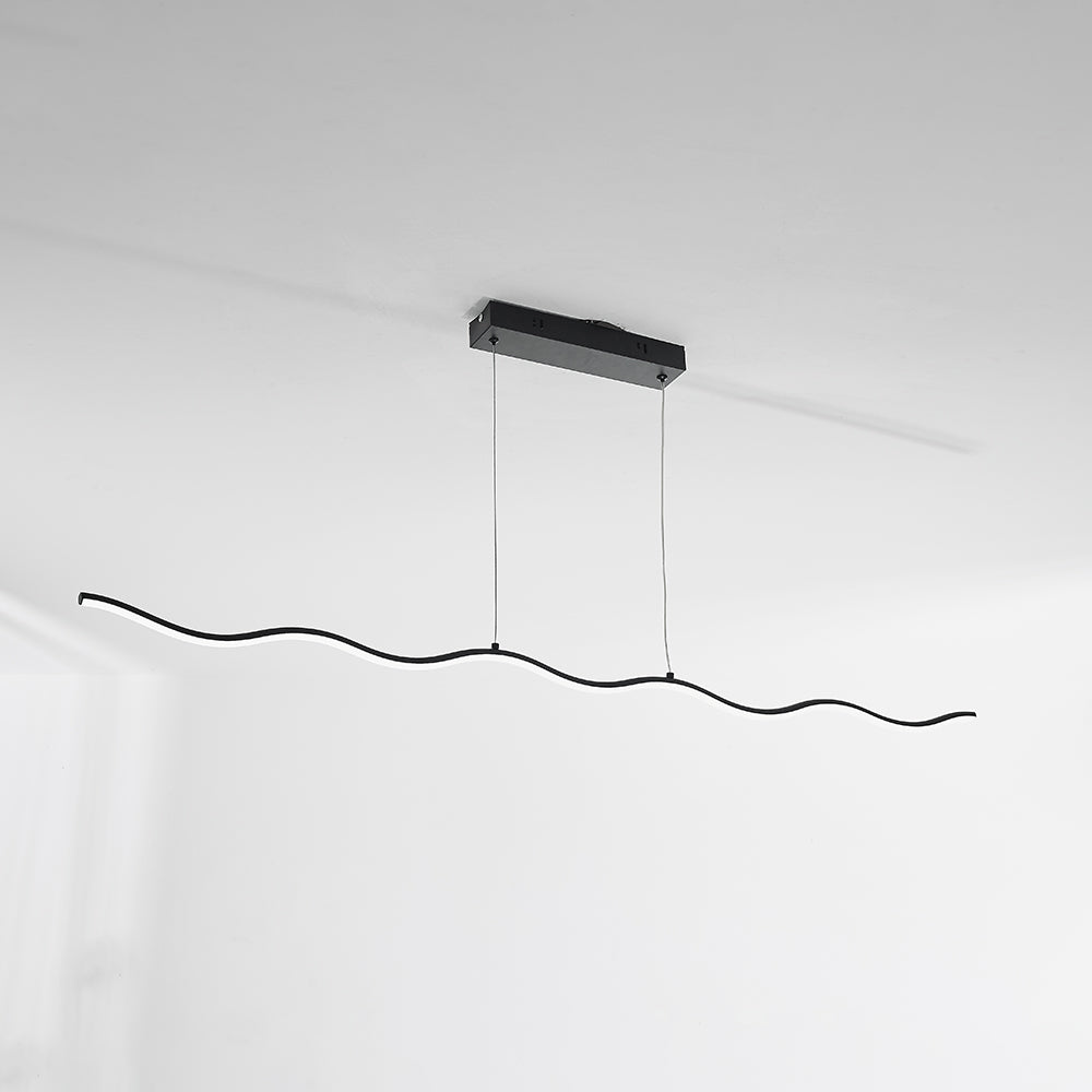 LouiseGlow - Lâmpada suspensa LED moderna em preto e branco