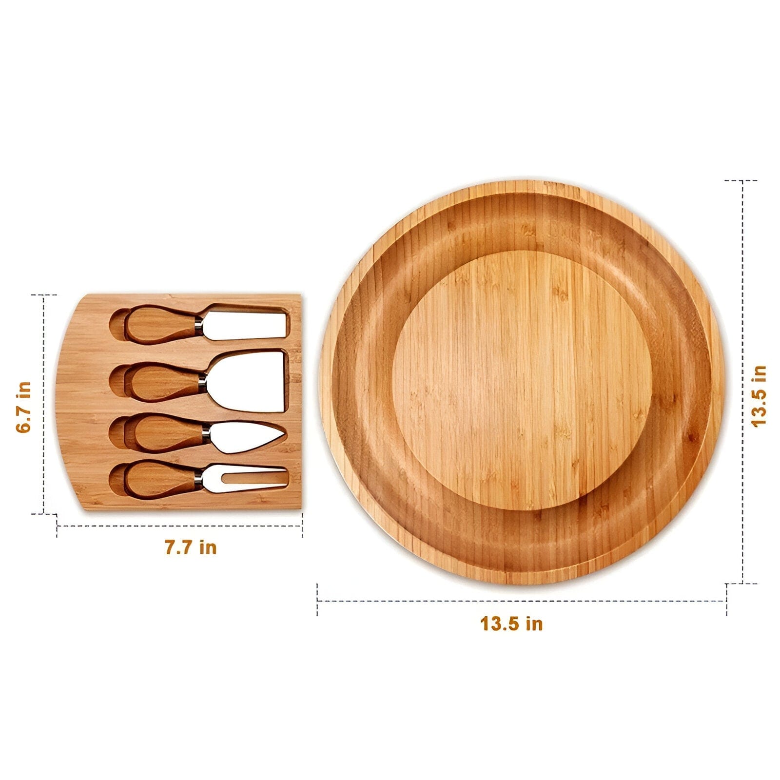 Kannettava Bamboo Cheese Board