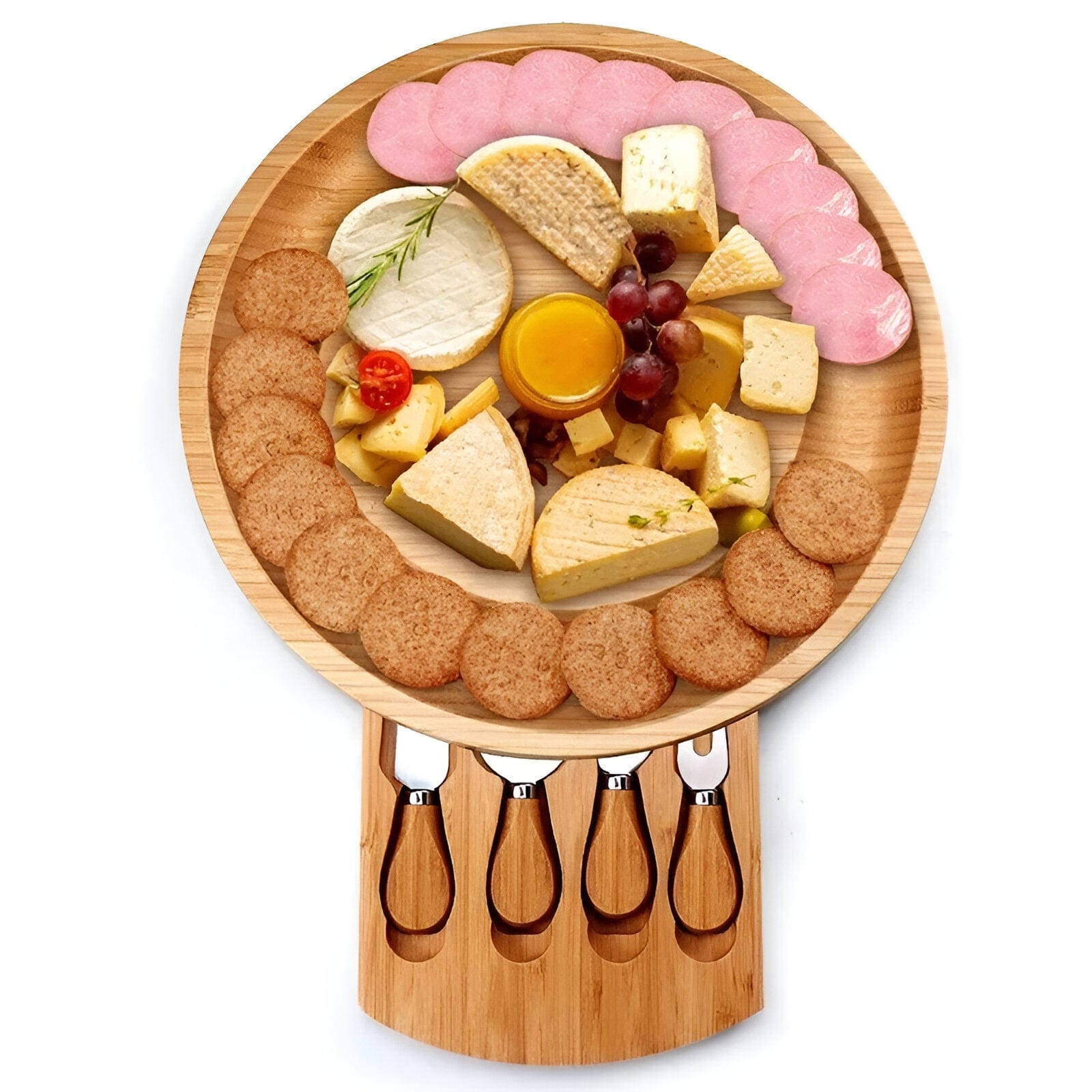 Portable Bamboo Cheese Board