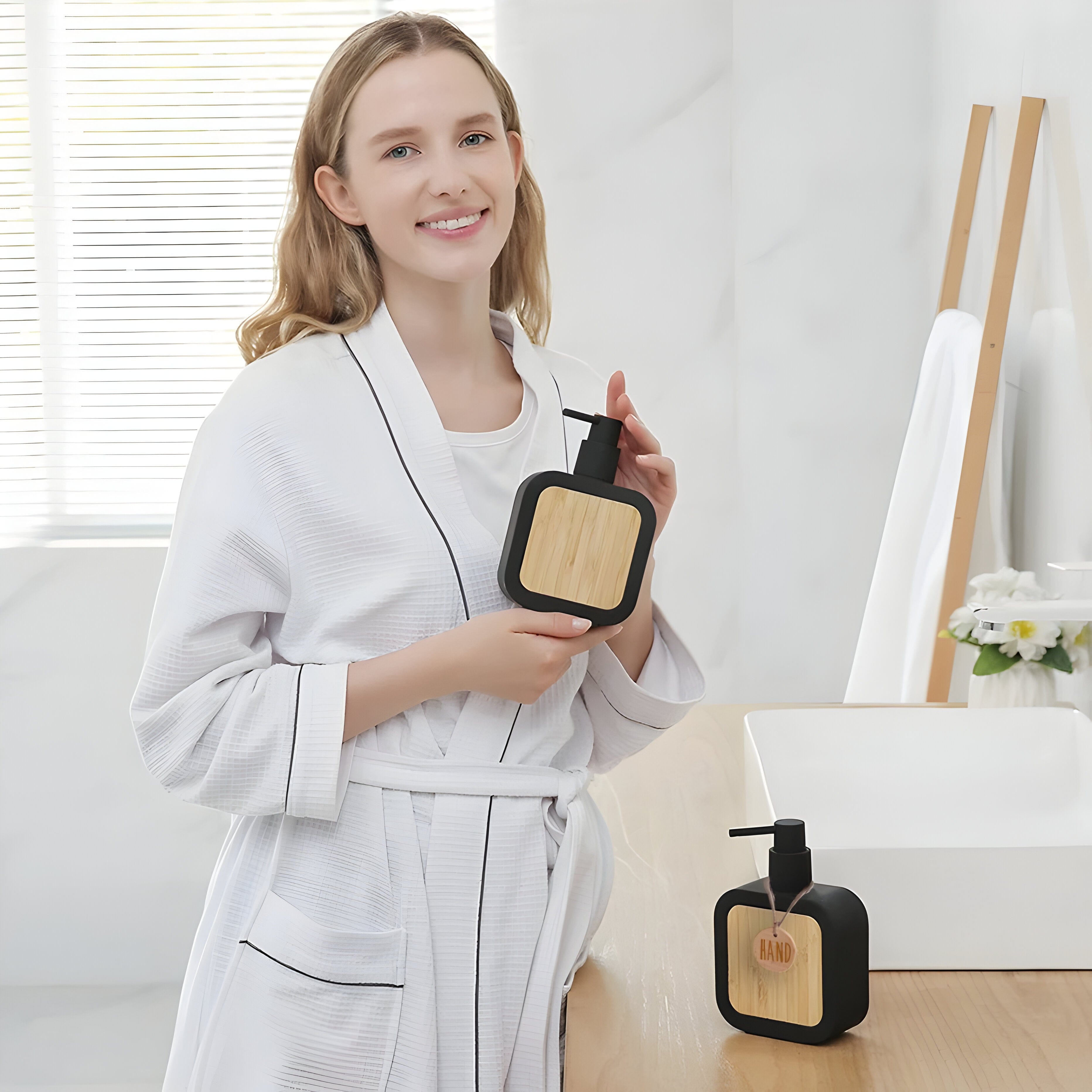 Bamboo Design Hand Soap Dispenser