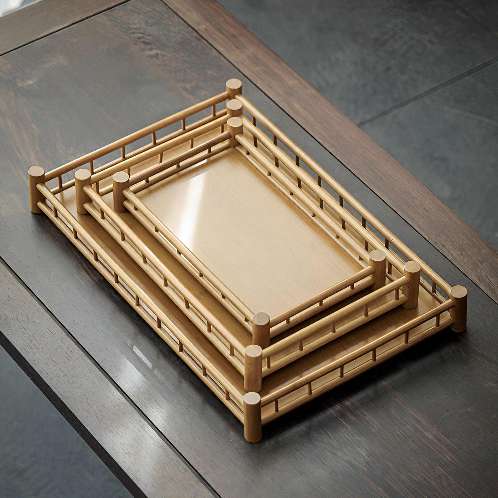 Bamboo Tea Tray Set