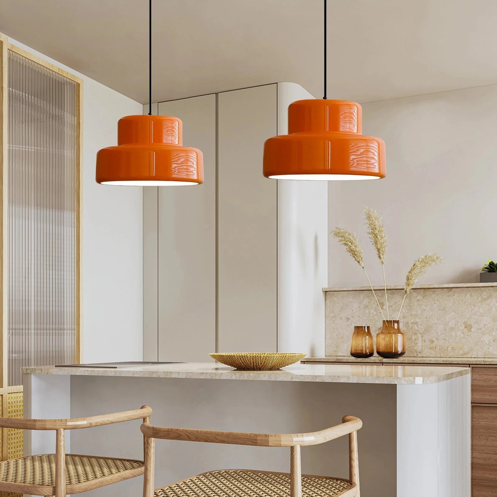 RetroSphere - Design Orange Pendant Lamp