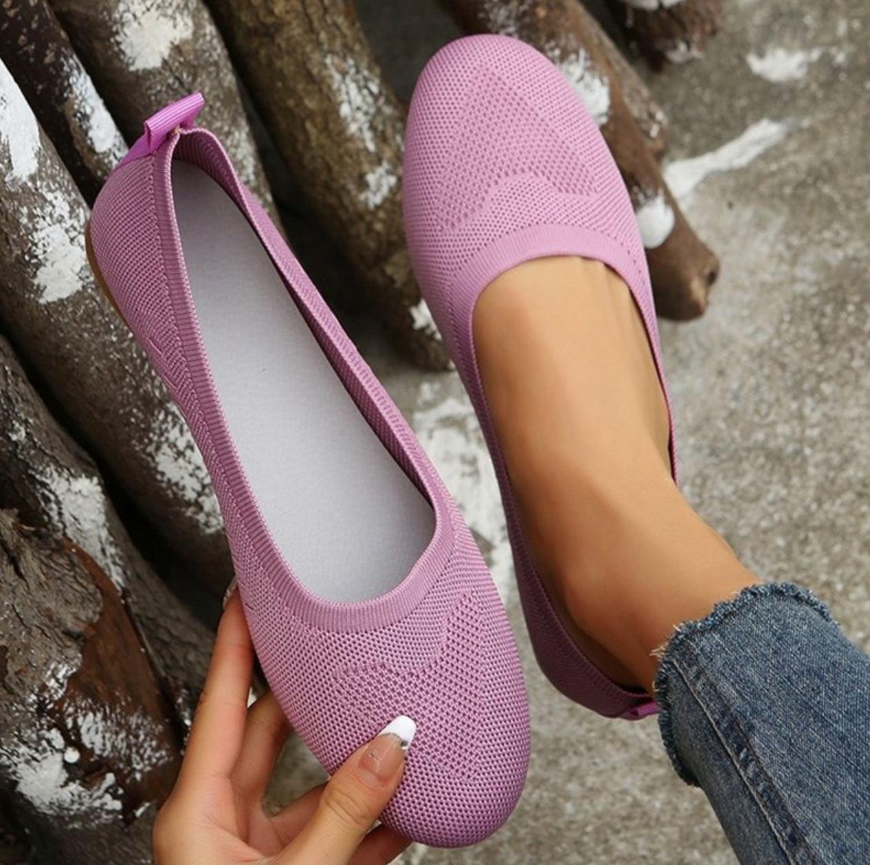 Ortho soft Slippers - breathable ballerina orthopedic shoes with low heels and correction function