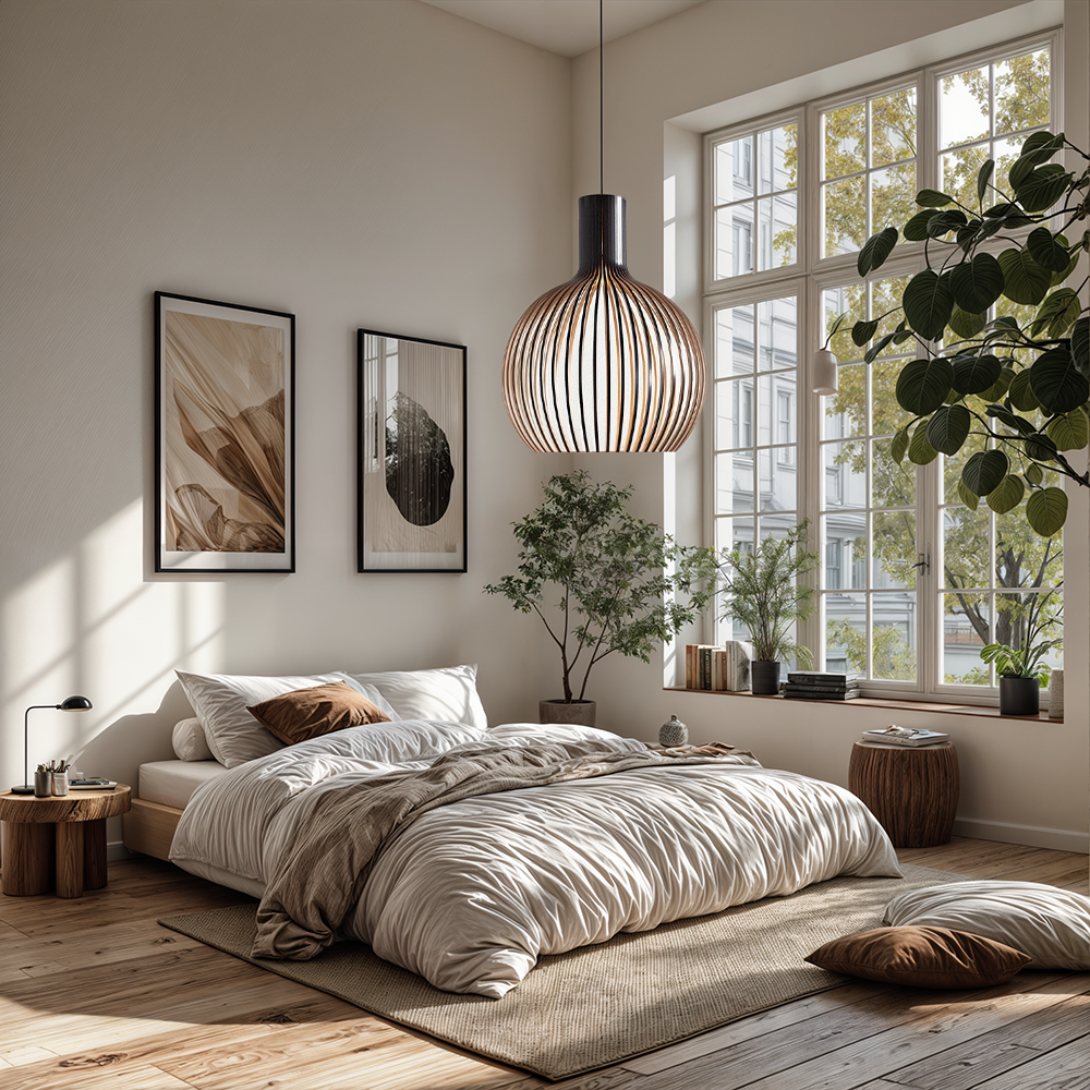 Nordic Wooden Cage Pendel Light lysekrone