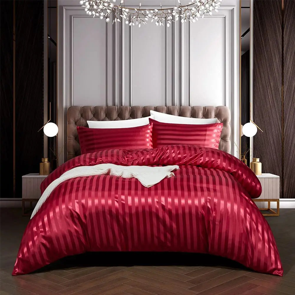 NoirLuxe - Duvet set i svart satin