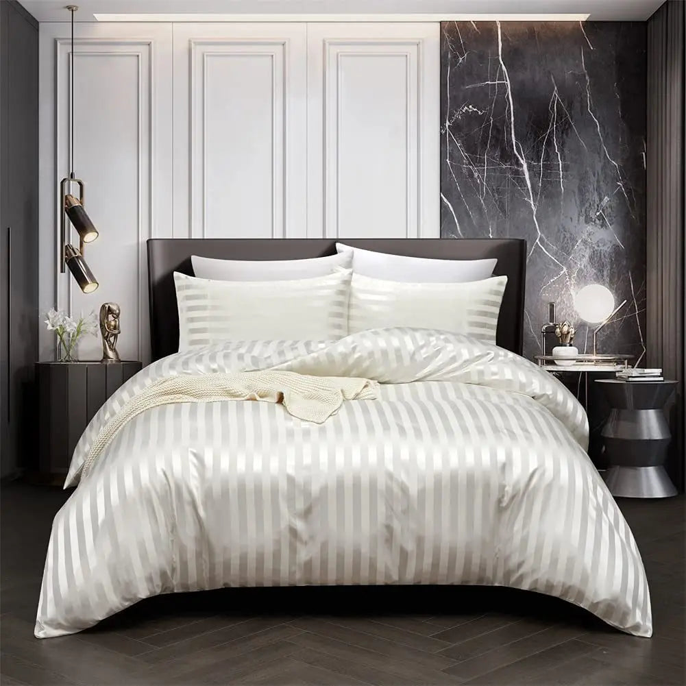 NoirLuxe - Duvet set i svart satin