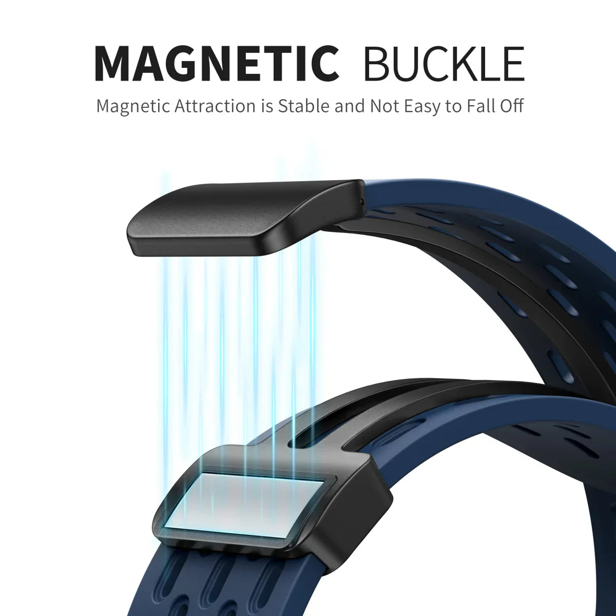 Magnetisches atmungsaktives Silikonarmband für die Apple Watch