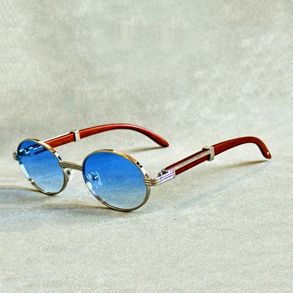 Lunettes de soleil vintage à monture ronde classique