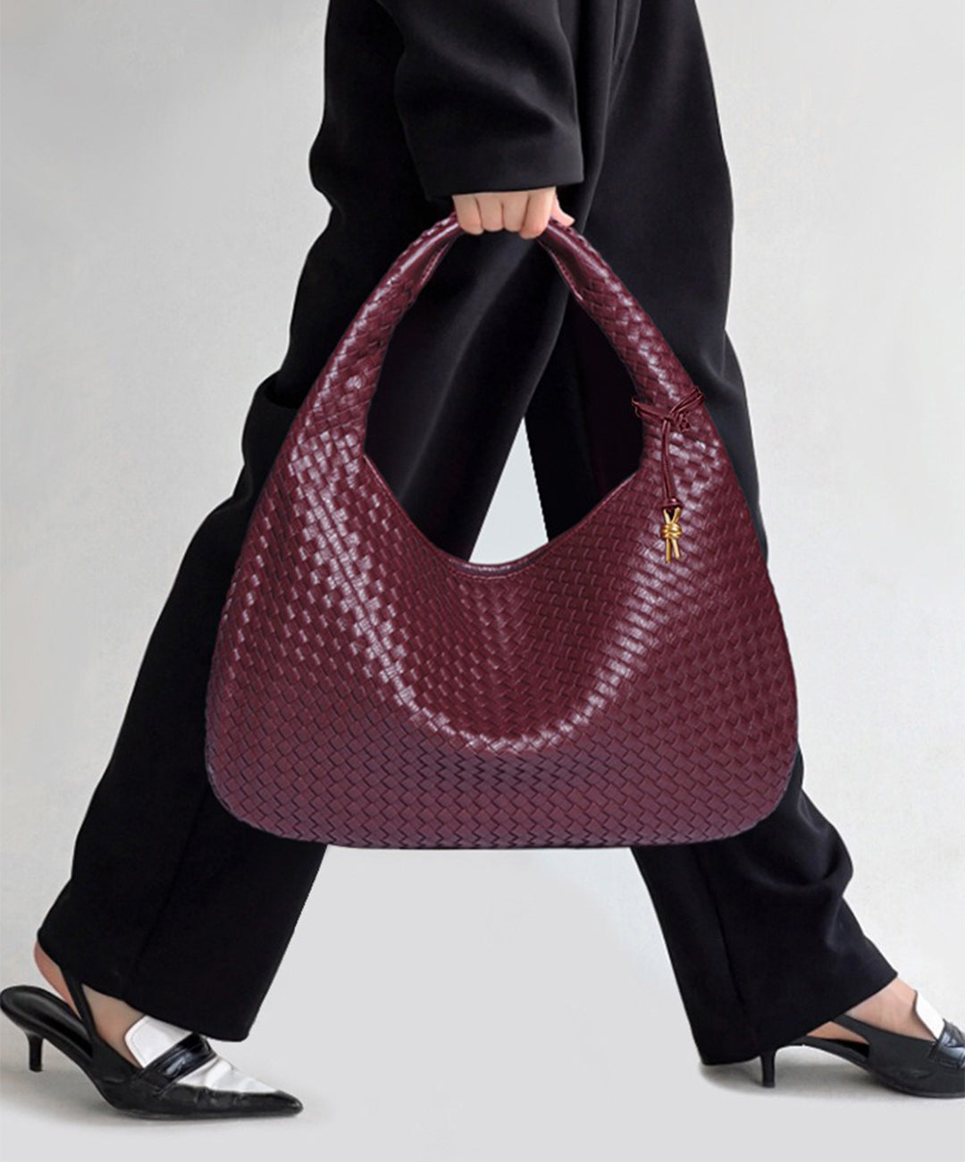 Giorgio Serafini | Bolso Hobo de color rojo cereza