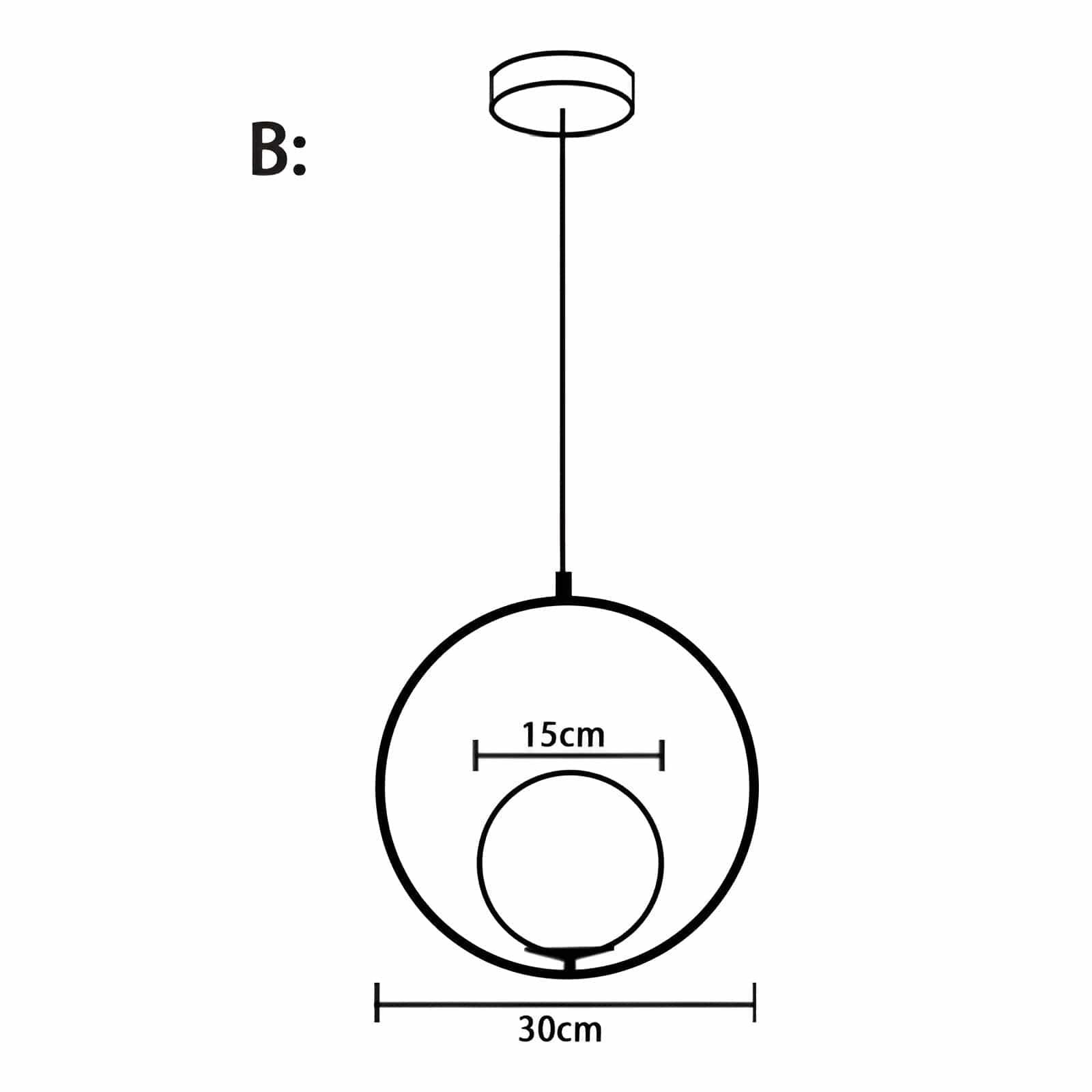 Lampade a sospensione a sfera in vetro a LED