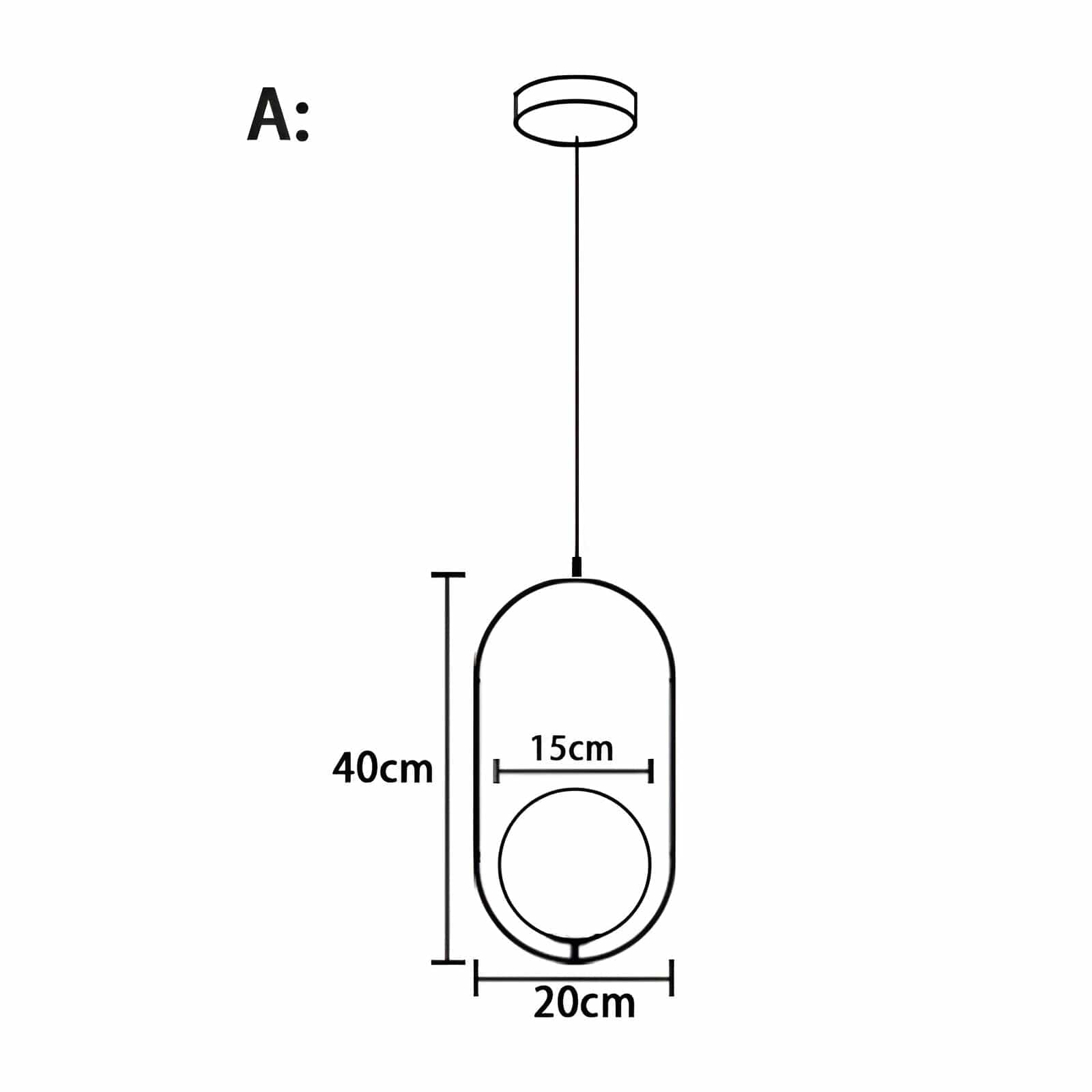 Lampade a sospensione a sfera in vetro a LED