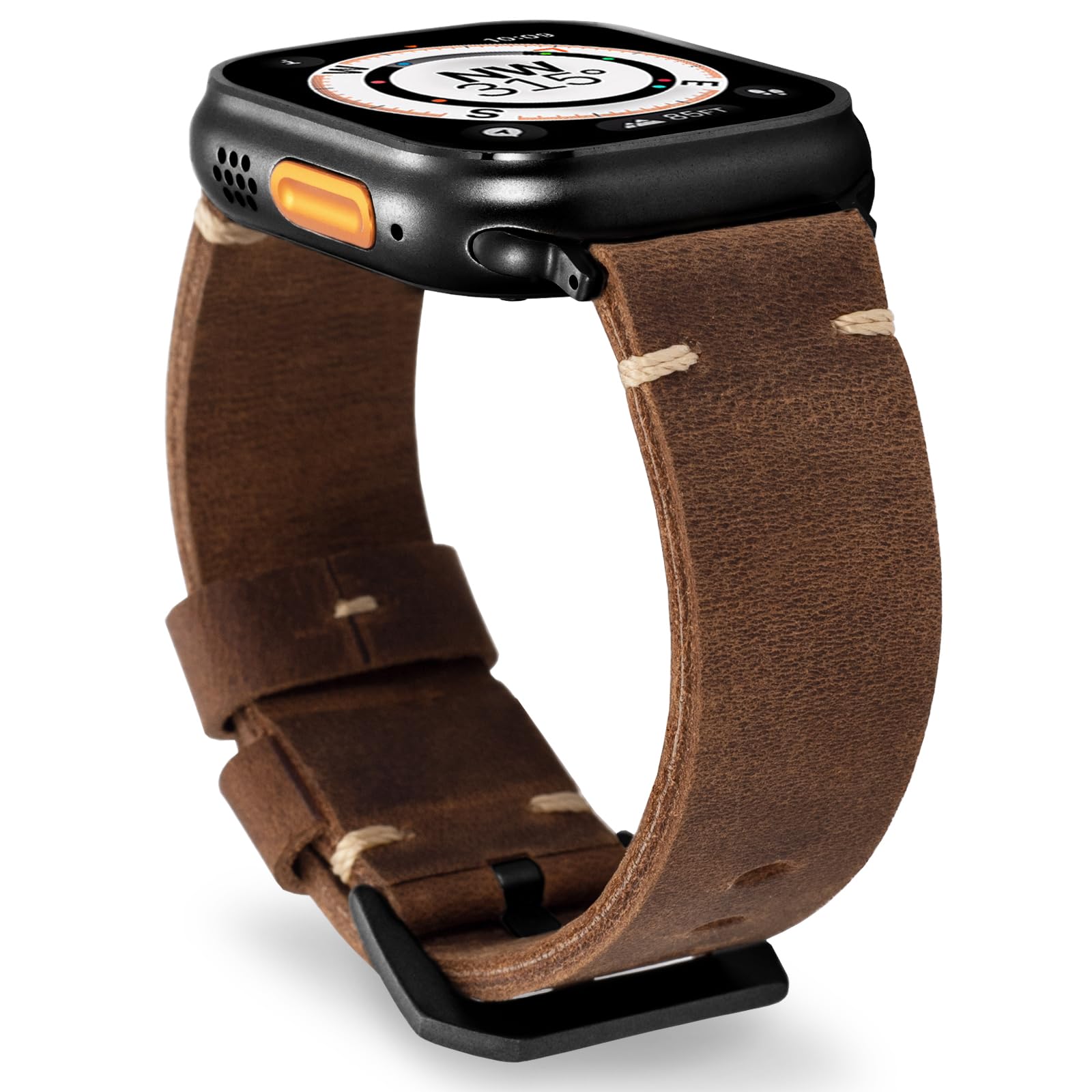 Vintage Leren Band Voor Apple Watch