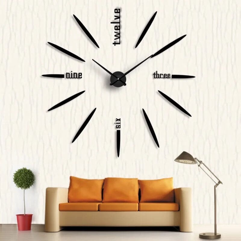 Horloge murale décorative 3D minimale