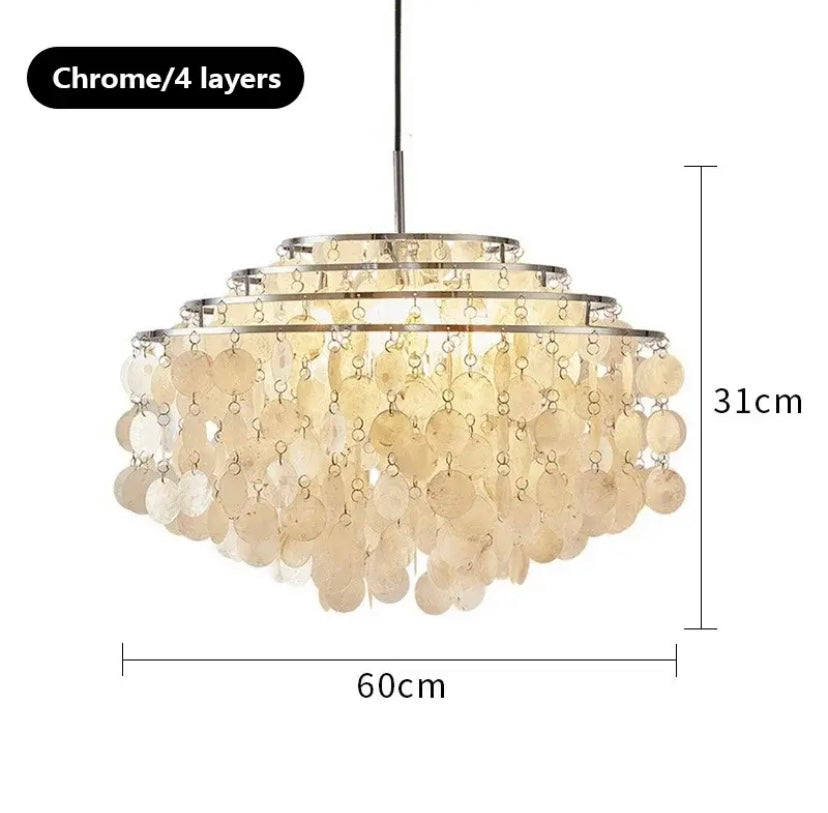 Chandelier en Coquillage de Luxe Sadaf