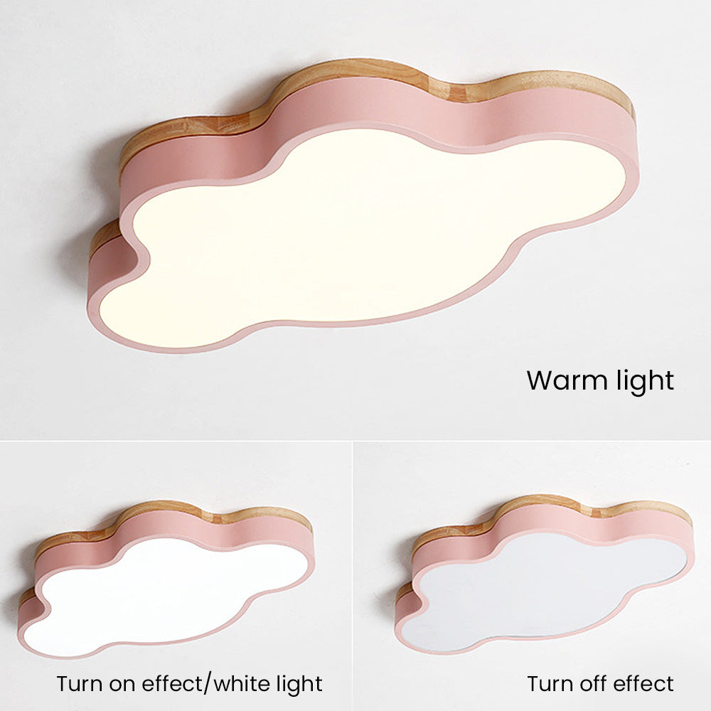 Lámpara de techo LED con diseño de nubes