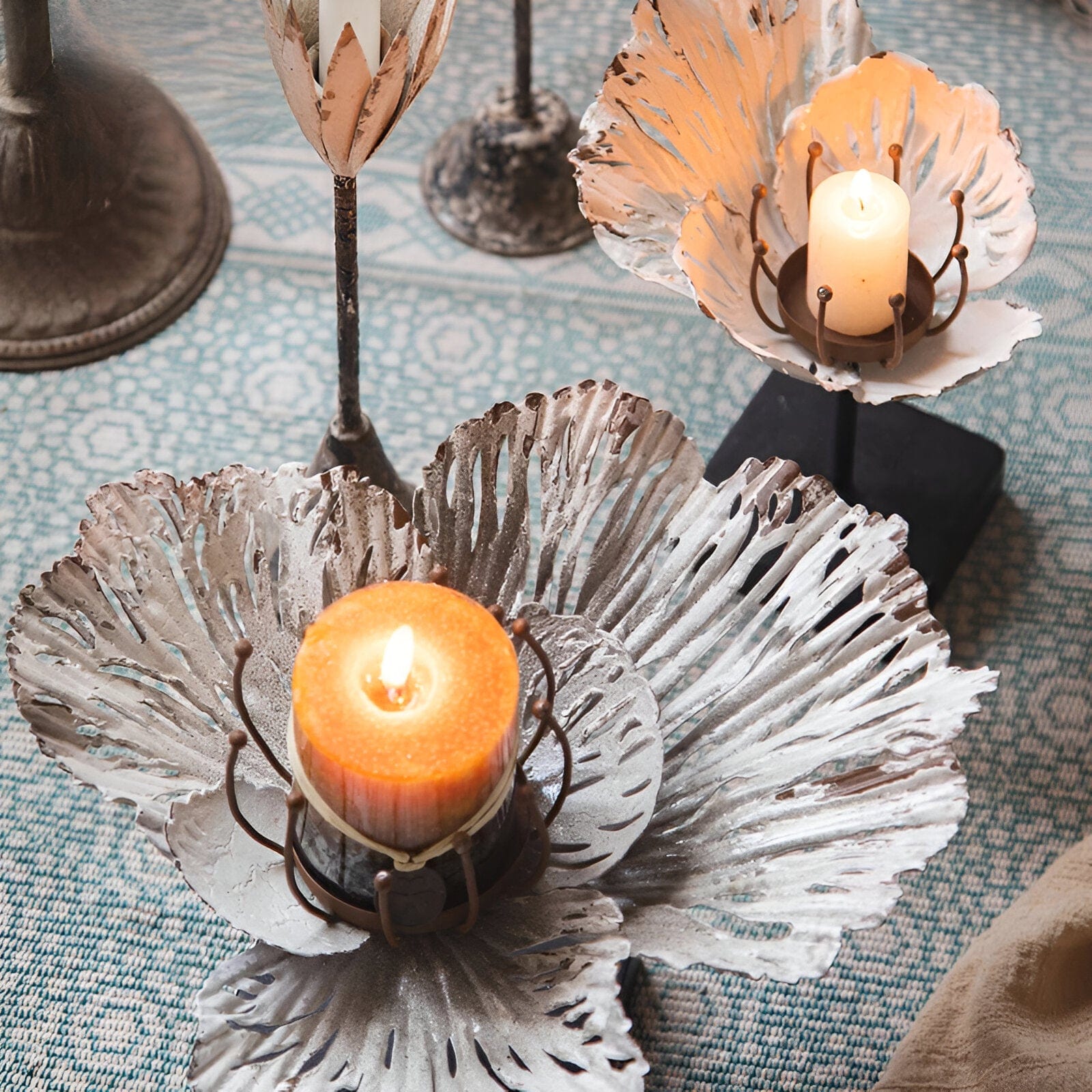 Elegant Flower Candle Holders