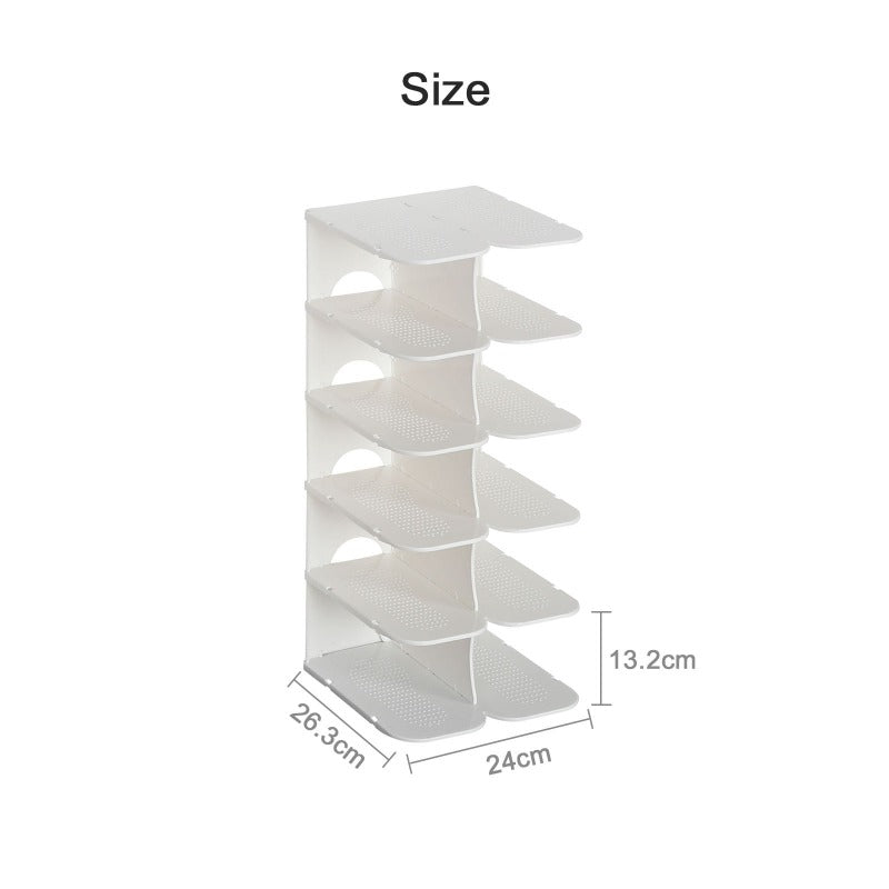 Estantes de almacenamiento de zapatos modulares de armario de 6 capas