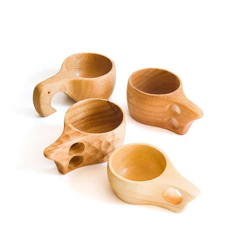 Tazza classica in legno di gomma