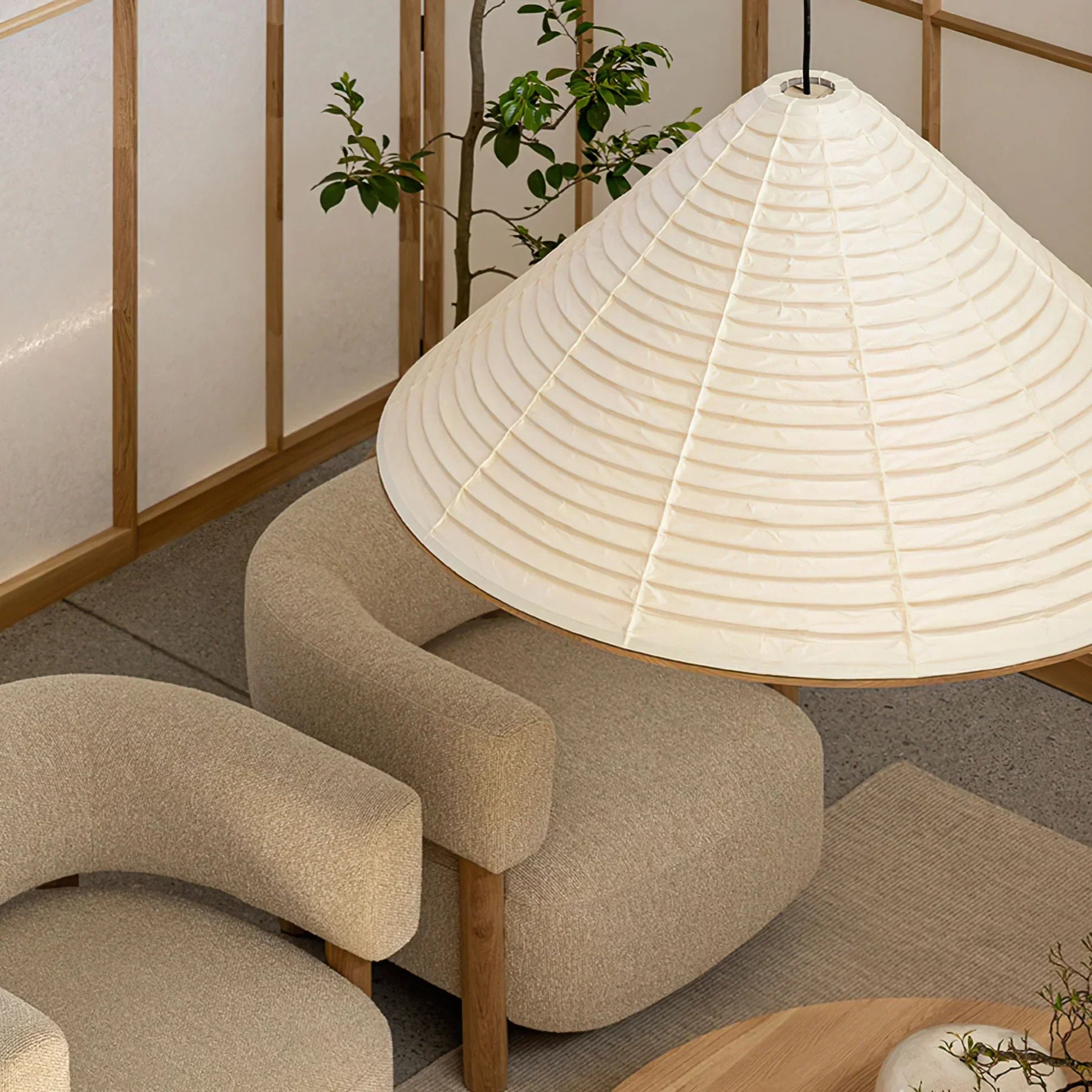 Cone Washi Pendant Light lamp