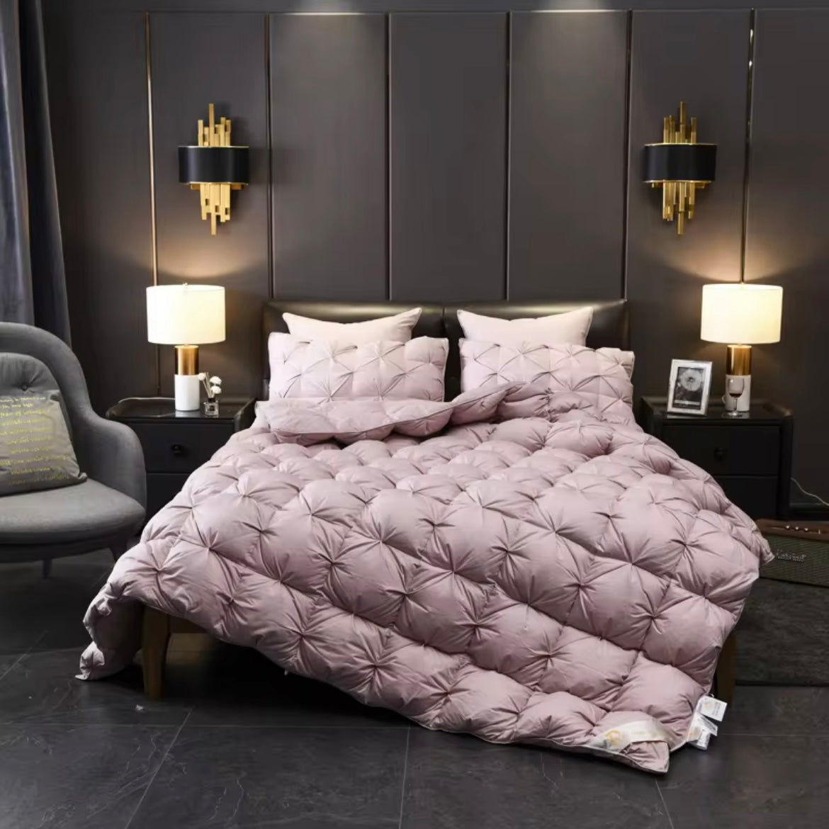 Splendore Lilac Goose Down Comforter