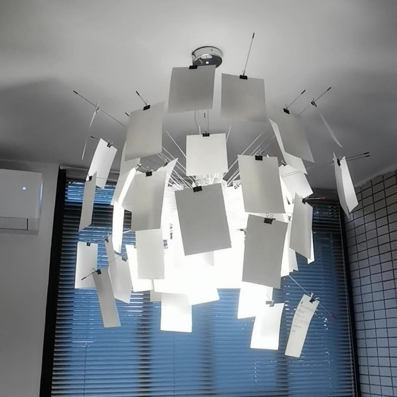 DIY Iluminação Ingo Maurer Zettel Chandelier: Iluminação Personalizada