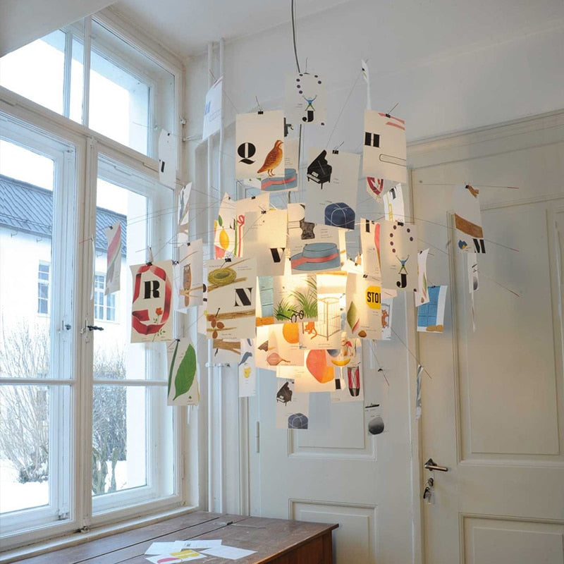 DIY Iluminação Ingo Maurer Zettel Chandelier: Iluminação Personalizada