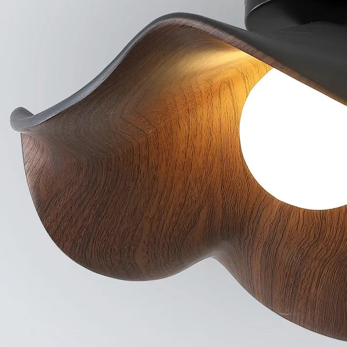 Nordic – Lampe de plafond Lotus en bois et résine