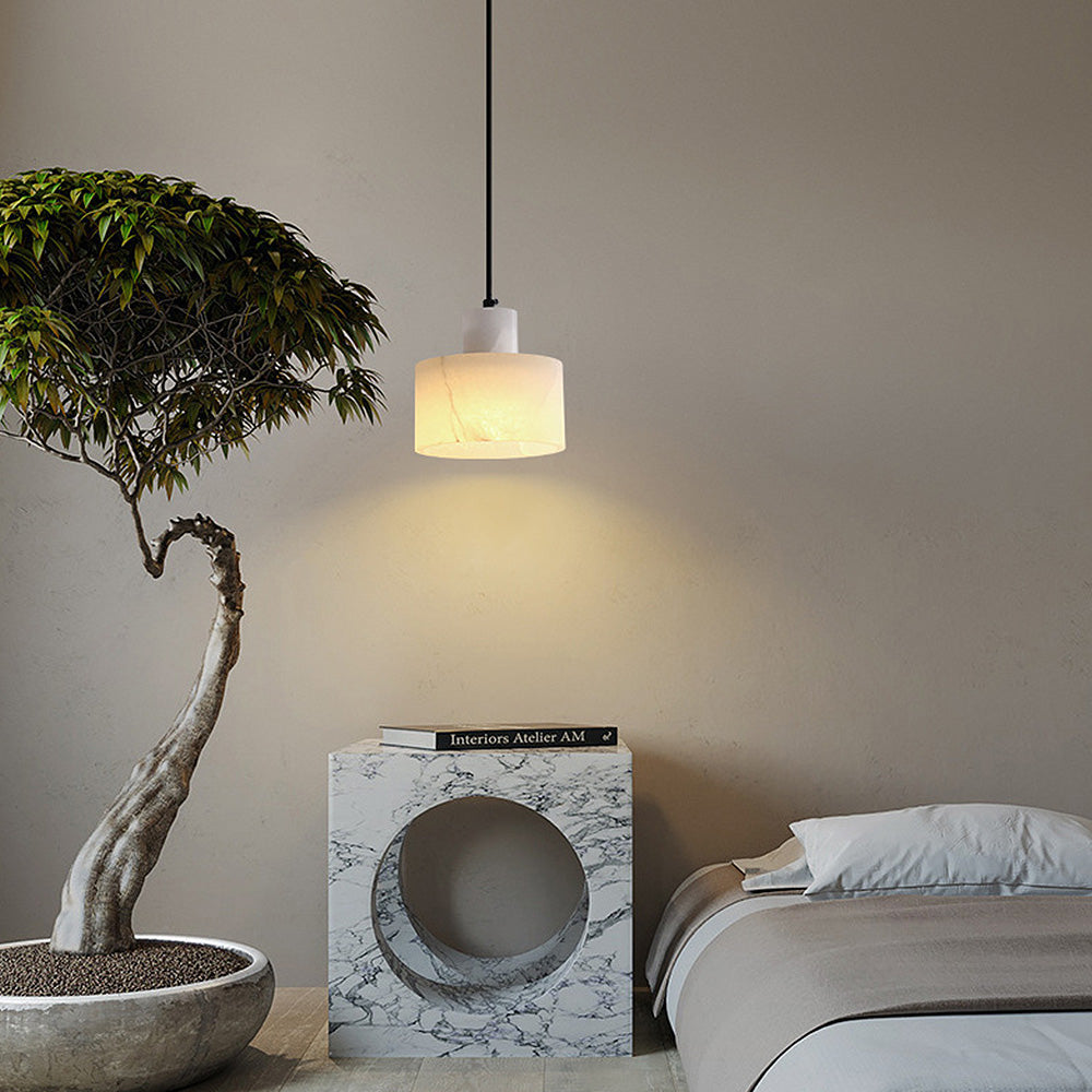 MarbreSimplicite - Scandinavische hanglamp gemaakt van wit marmer