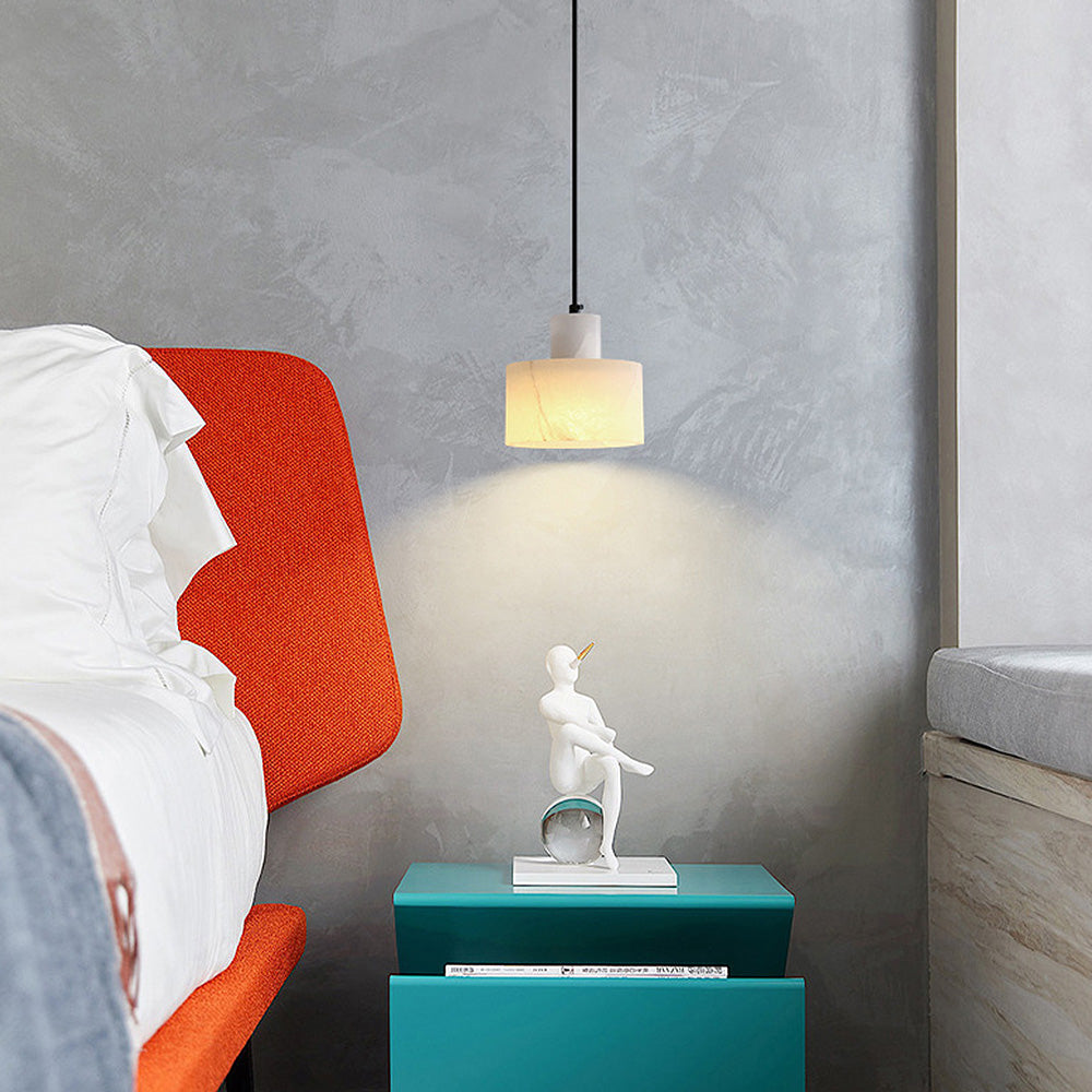 MarbreSimplicite - Scandinavian Hanging Lamp made of White Marble