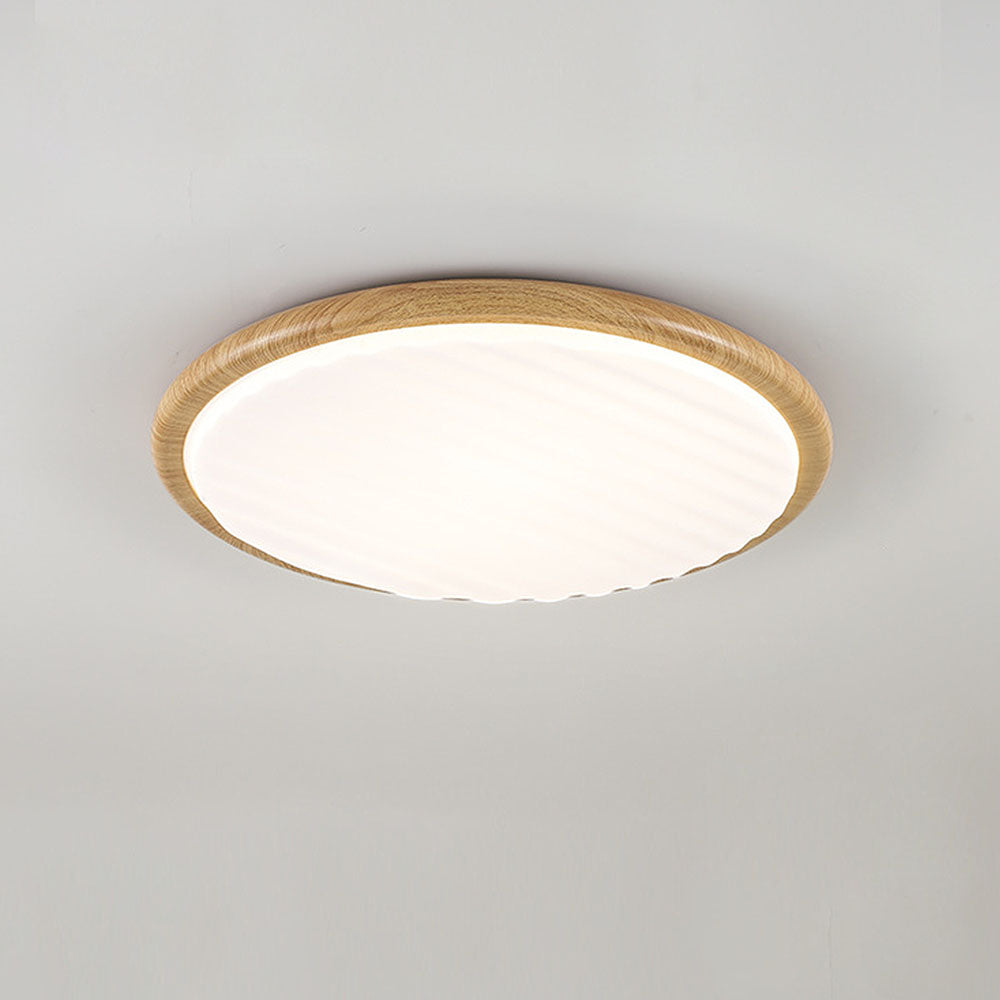 Round Wooden LED Bedroom Ceiling Light lamp