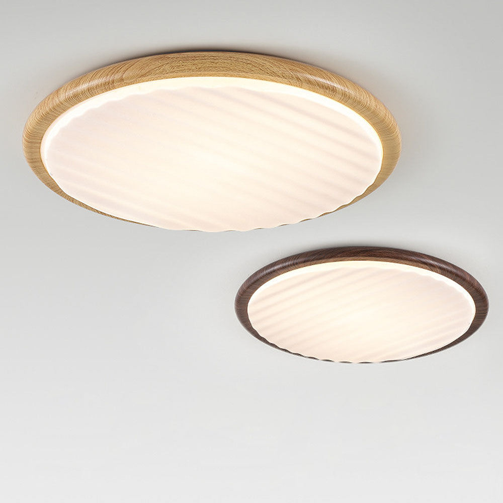 Ronde houten LED-slaapkamerplafondlamp