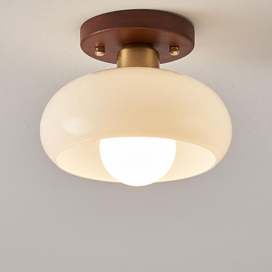 ChicRetro - Kleine witte plafondlamp in vintage stijl