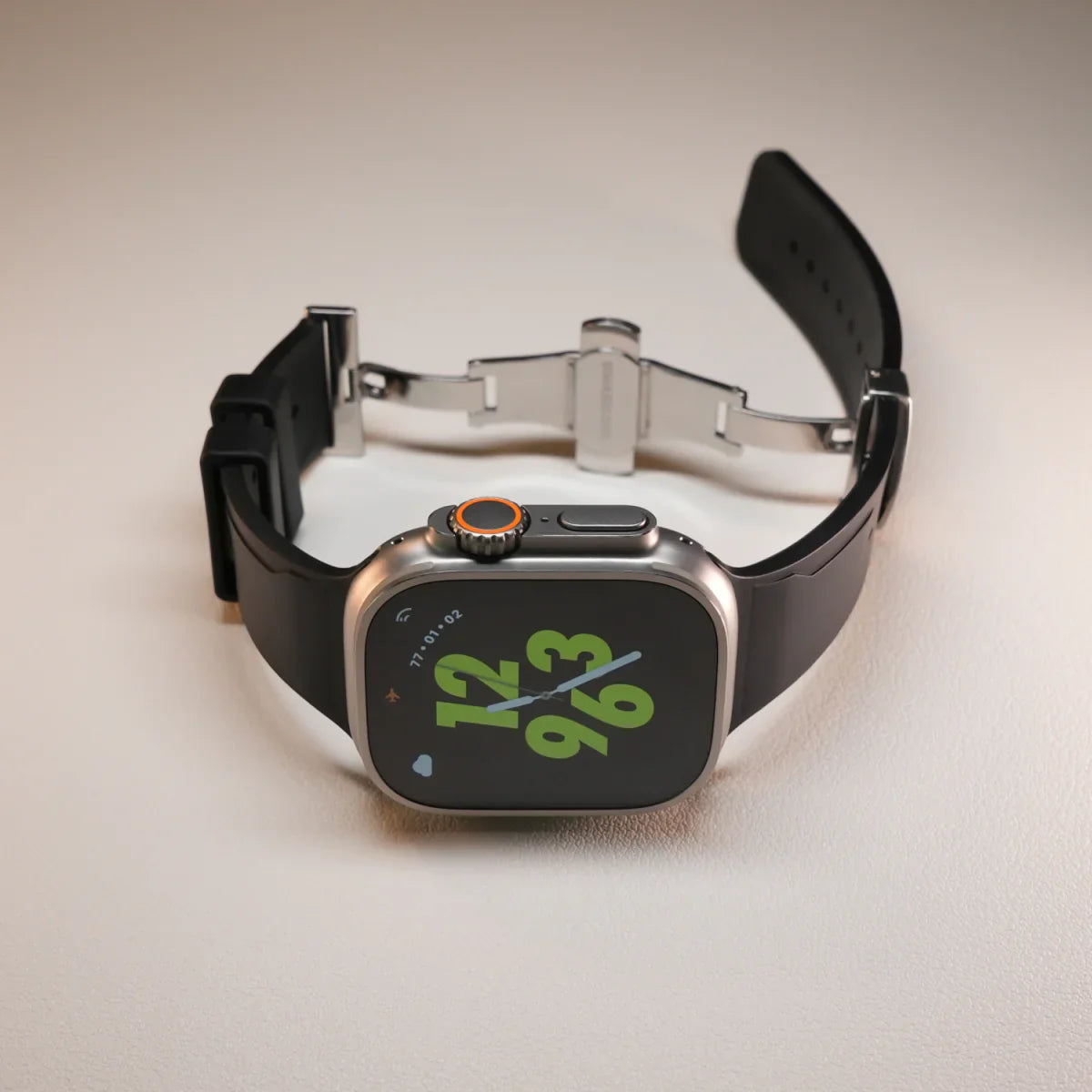 Luxusní FKM motýlová spona pro Apple Watch