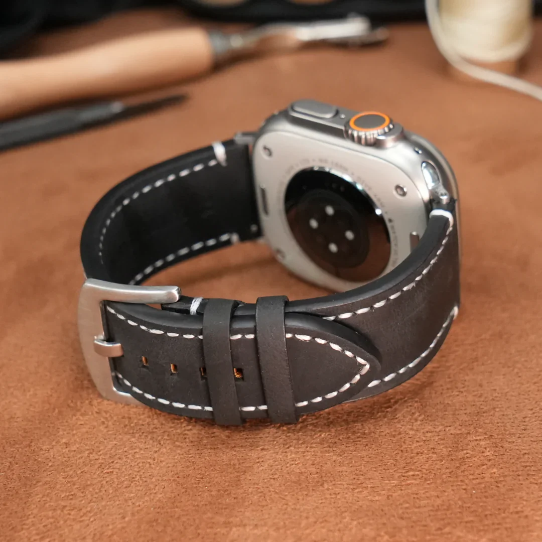 Luxe Vintage Leren Band Voor Apple Watch