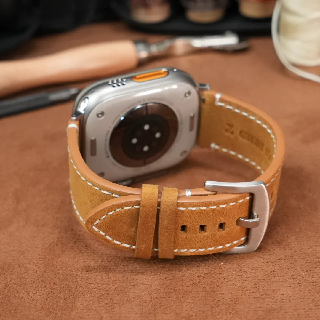 Luxus Vintage Bőr Szíj Apple Watch-hoz