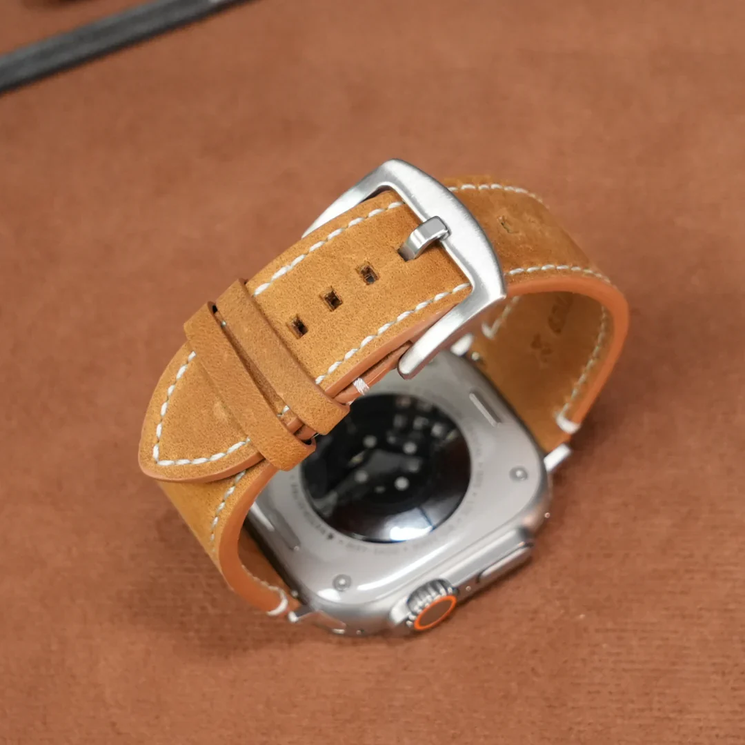 Luxe Vintage Leren Band Voor Apple Watch