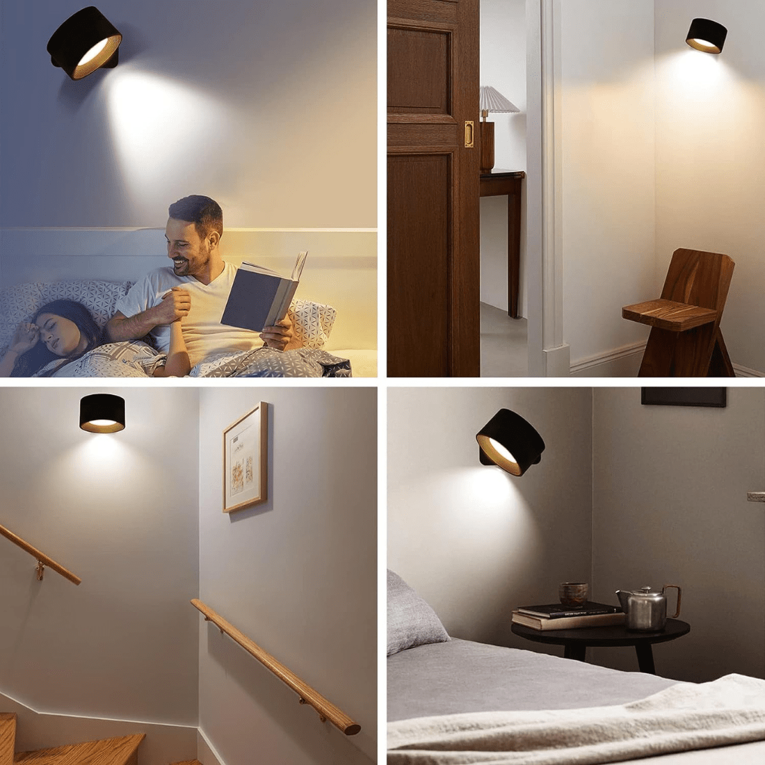 FlexiLamp - Lampada da parete wireless ricaricabile a 360°