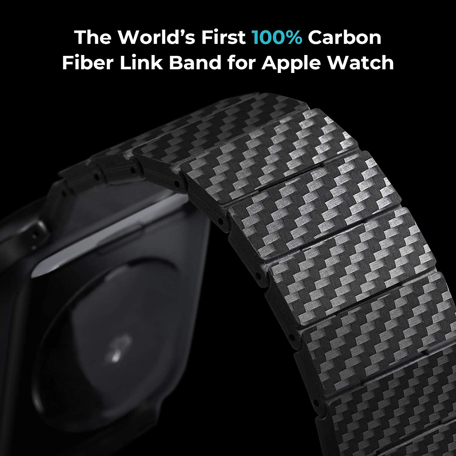 Karbonfiber Apple Watch-bånd + Slim Aramidfiber beskyttelsesdeksel