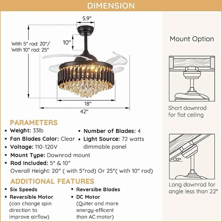 Lampadario Tatiana Fan