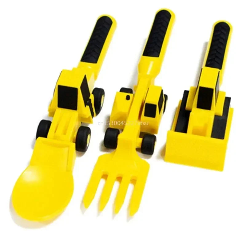 Construction Dinner Set™ - End mess at the dinner table - creative cutlery set