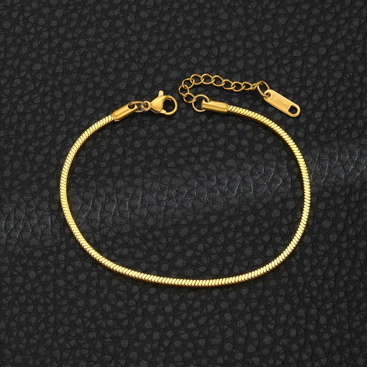 Elegante bracciale a catena serpente quadrata in acciaio inossidabile