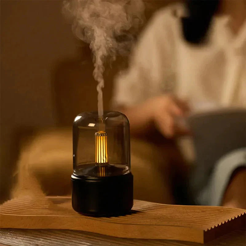 Humidificateur diffuseur d'aromathérapie électrique - Noir et blanc