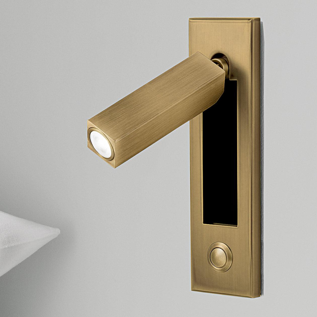 Embedded bedside table sconce